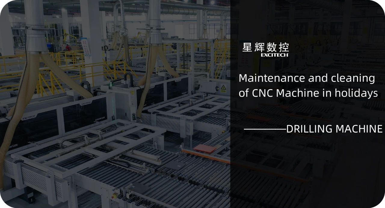 Wartung und Reinigung der CNC-Bohrmaschine im Urlaub.